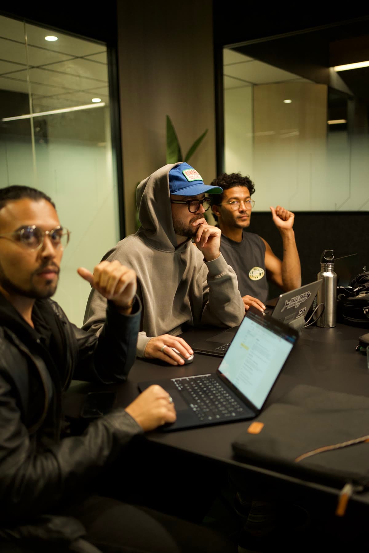 Owners building together at the table